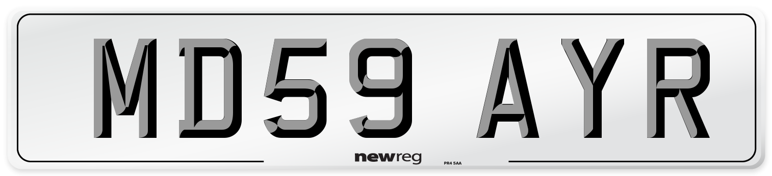MD59 AYR Number Plate from New Reg
